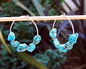 turquoise nugget earrings