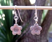 Thai Karen silver blossom earrings