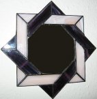 geometric stained glass mirror
