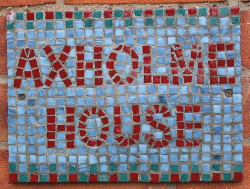 mosaic house name plate