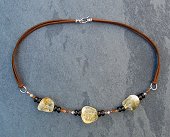 citrine, smoky quartz & crystals necklace